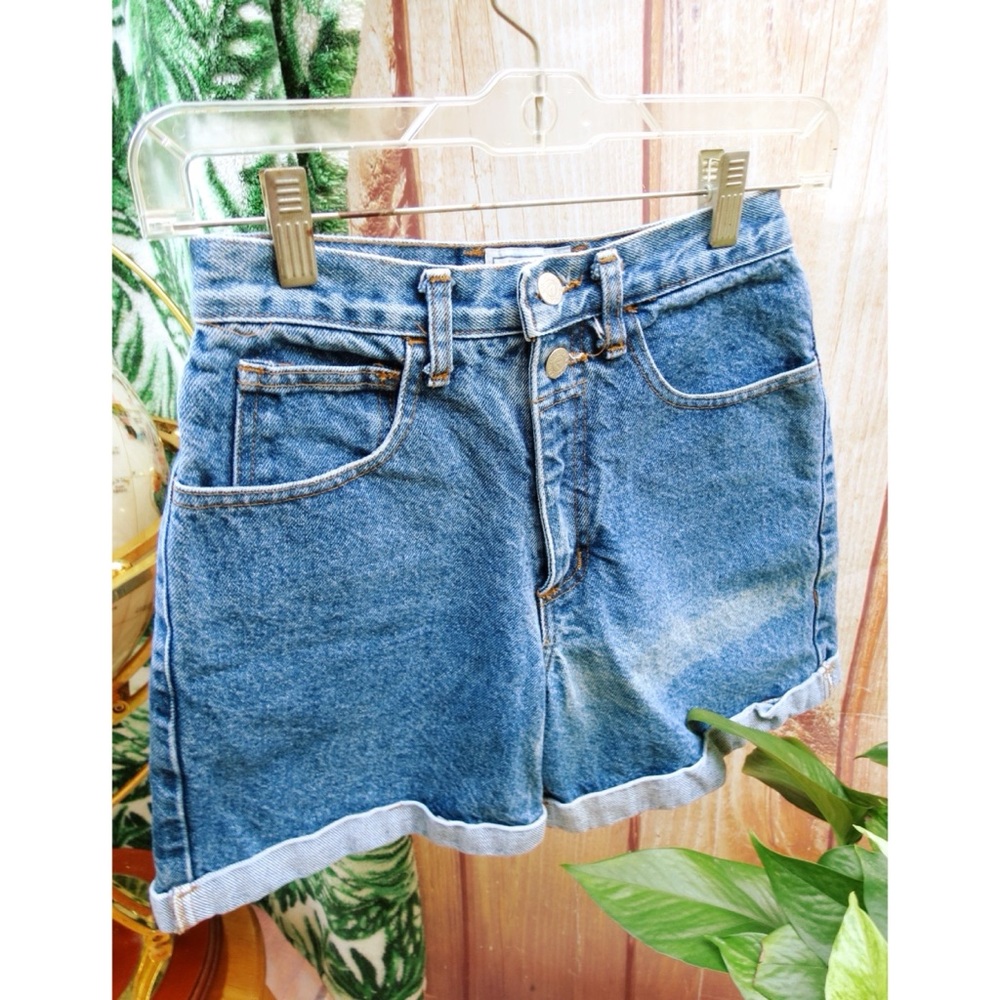 Vintage high rise denim dad shorts